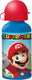 Stor nintendo's super mario aluminium drinkfles - 400 ml - lichtgewicht – lekvrije schroefdop – drinkfles voor kinderen – blauw rood