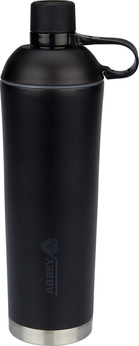 Abbey camp isoleerfles dubbelwandig - thermofles niagara - 0.75 l - zwart - 0,75 l