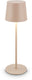 B.k.licht briloner bota - led tafellamp oplaadbaar – dimbaar – draadloos – 33cm hoog – ip44 – voor binnen buiten – op batterij – beige