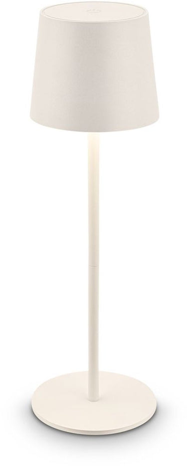 B.k.licht briloner bota - led tafellamp oplaadbaar – dimbaar – draadloos – 33cm hoog – ip44 – voor binnen buiten – op batterij – wit