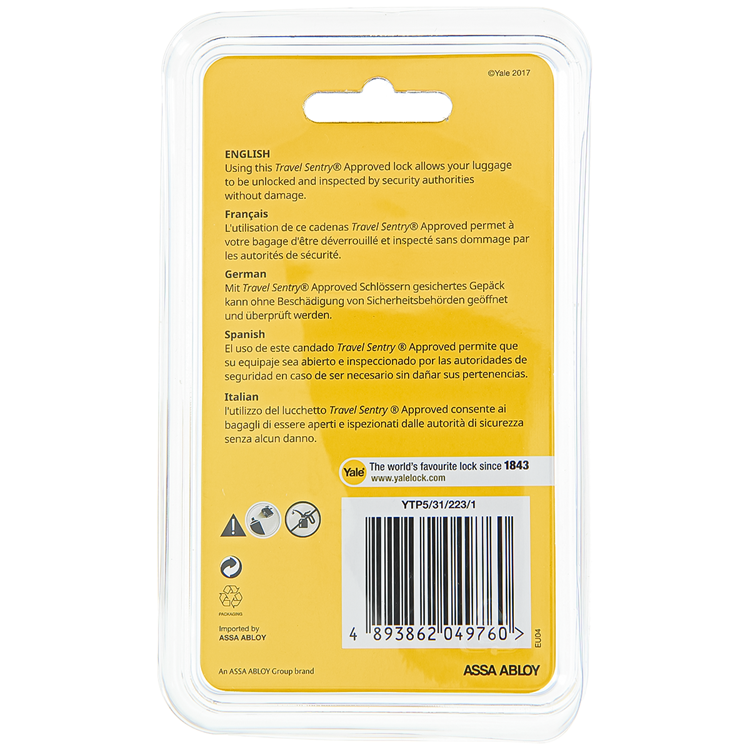 Afbeelding laden in galerijviewer, Yale 1060497 - code hangslot tsa zwart | 3 stuks
