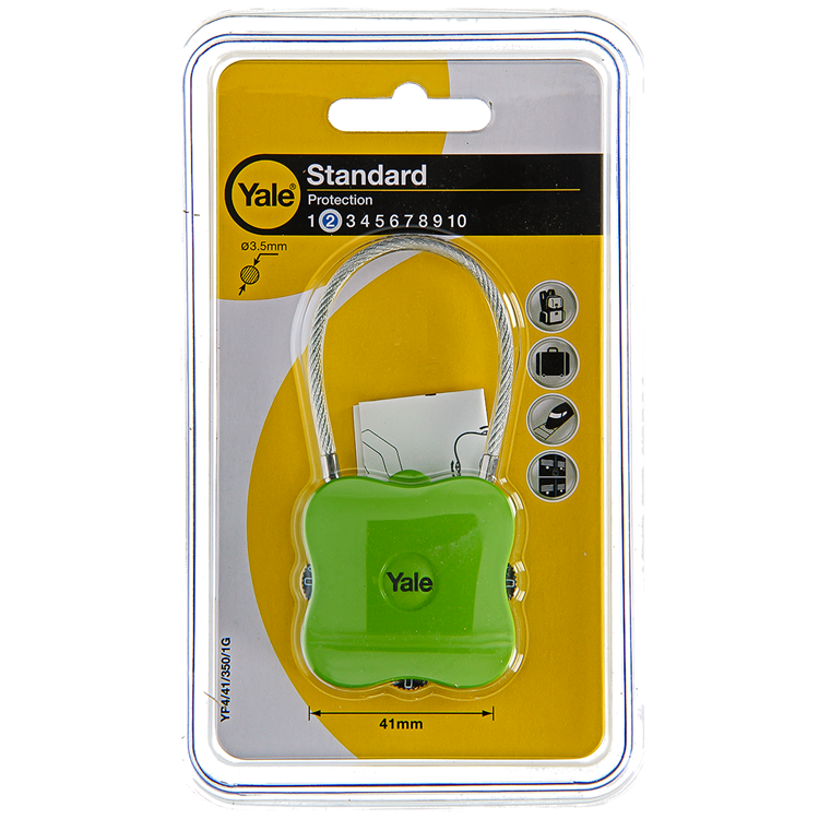 Afbeelding laden in galerijviewer, Yale 1060502 - code hangslot flex groen | 3 stuks
