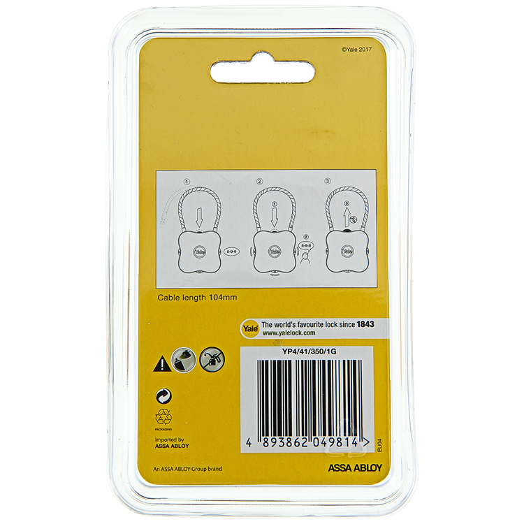 Afbeelding laden in galerijviewer, Yale 1060502 - code hangslot flex groen | 3 stuks
