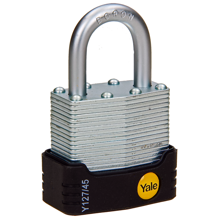 Load image into Gallery viewer, Yale 1060490 - hangslot protector 45mm gelamineerd | 3 stuks

