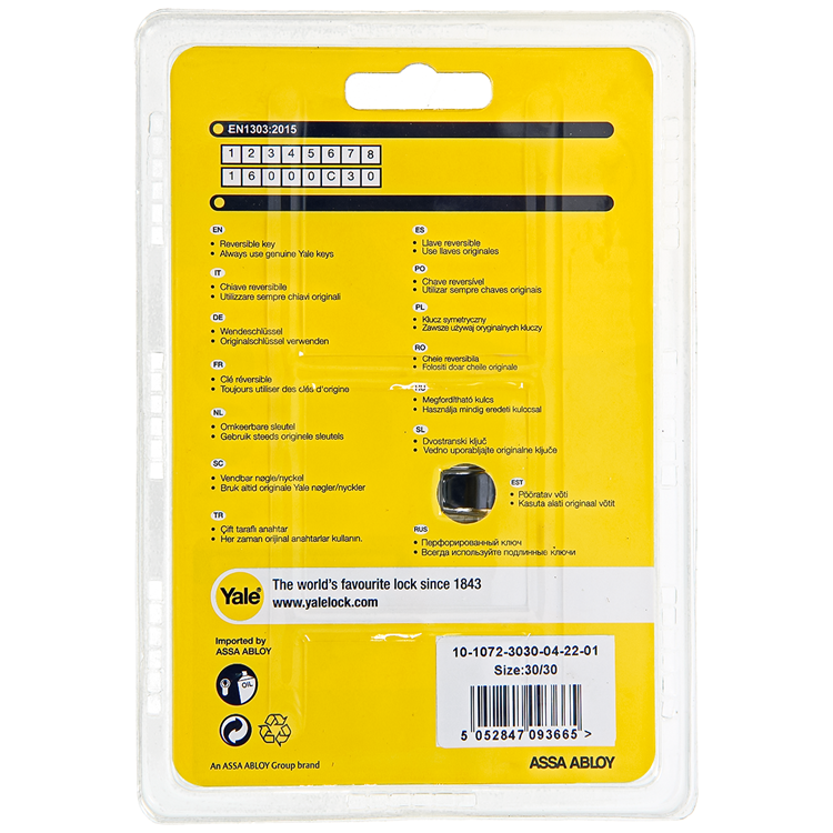 Load image into Gallery viewer, Yale 1060533 - profielcilinder 1000 mv 60mm(30 30) | 5 stuks

