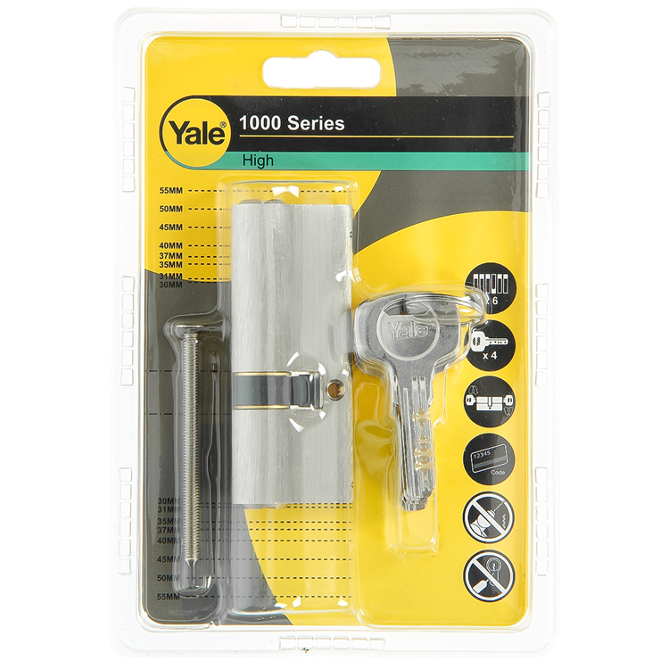 Afbeelding laden in galerijviewer, Yale 1060536 - profielcilinder 1000 mv 80mm(30 50) | 2 stuks
