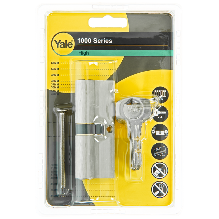 Load image into Gallery viewer, Yale 1060542 - profielcilinder 1000 mv 80mm(40 40) | 5 stuks
