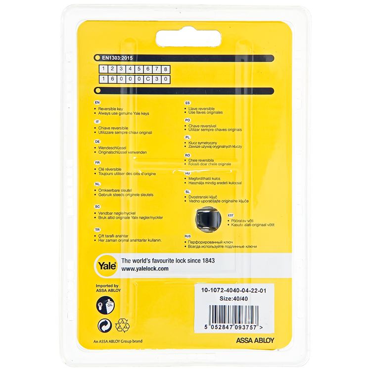 Load image into Gallery viewer, Yale 1060542 - profielcilinder 1000 mv 80mm(40 40) | 5 stuks
