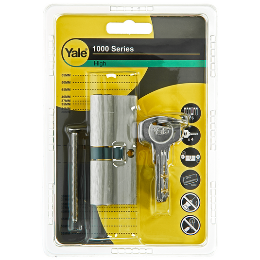 Yale 1060539 - profielcilinder 1000 mv 75mm(35 40) | 2 stuks