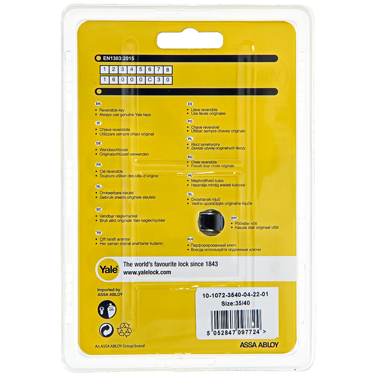 Load image into Gallery viewer, Yale 1060539 - profielcilinder 1000 mv 75mm(35 40) | 5 stuks
