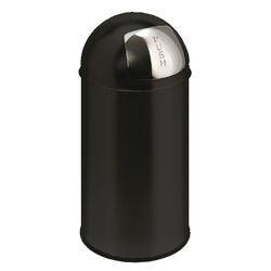 Prullenbak pushcan 34x74x35 40 liter zwart