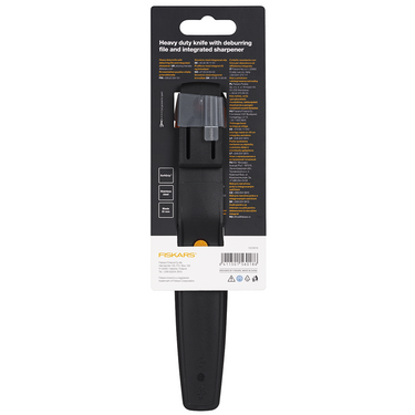 Fiskars heavy duty mes met slijper (groen)