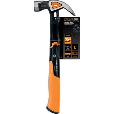 Fiskars isocore serie - timmermanshamer - 570 g - 34,2 cm - antislip