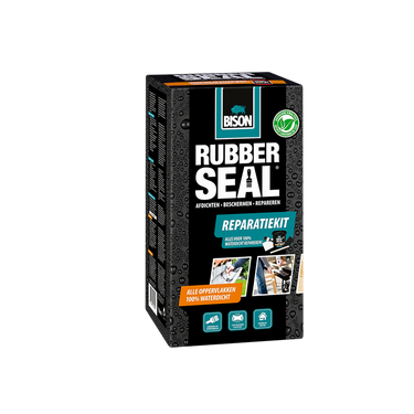 Bison rubber seal reparatiekit - reparatieset met coating op rubberbasis voor het afdichten, dakgoot repareren, waterdicht maken, beschermen en repareren, binnen en buiten, 750ml pot