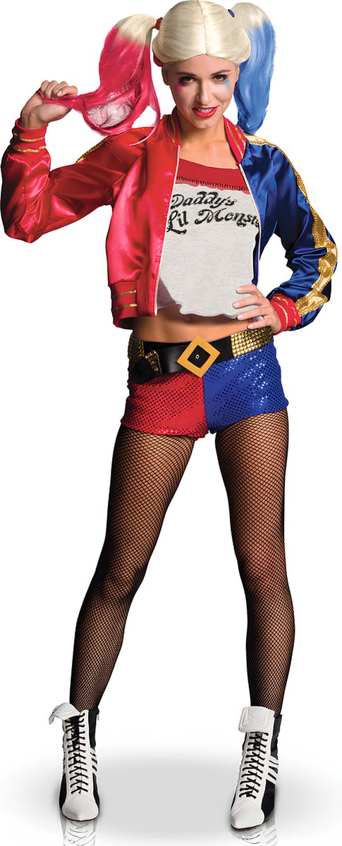 Suicide squad luxe harley quinn - ™ kostuum voor vrouwen - verkleedkleding - maat s