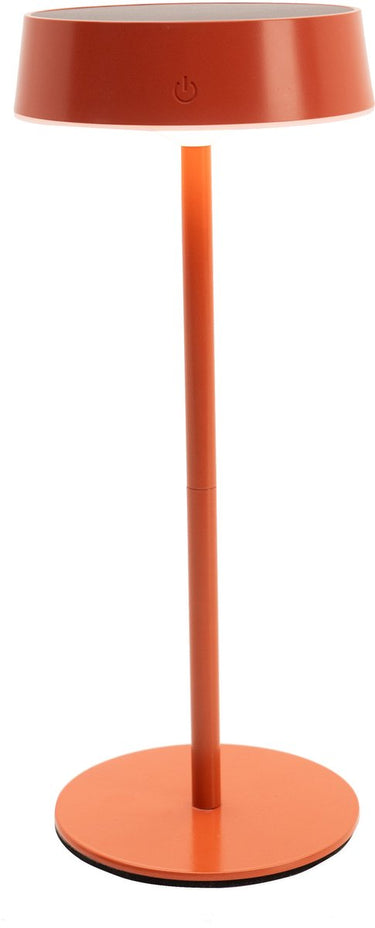 Eglo simeri tafellamp - oplaadbaar (tot 22 uur licht) - solar - 31 cm - steenrood warm oranje - draadloos - dimbaar - binnen en buiten