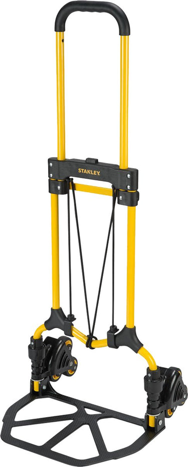 Stanley opvouwbare steekwagen sxwtd-ft584 - max. 60kg - lichtgewicht aluminium - incl. elastiek - 45 x 39 x 104 cm - zwart geel