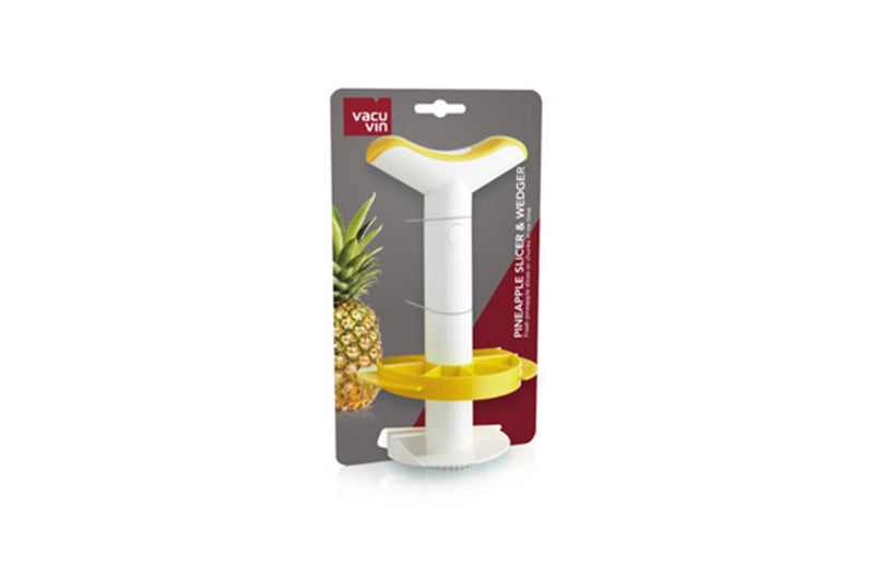 Vacu vin ananassnijder 2-in-1 wit geel