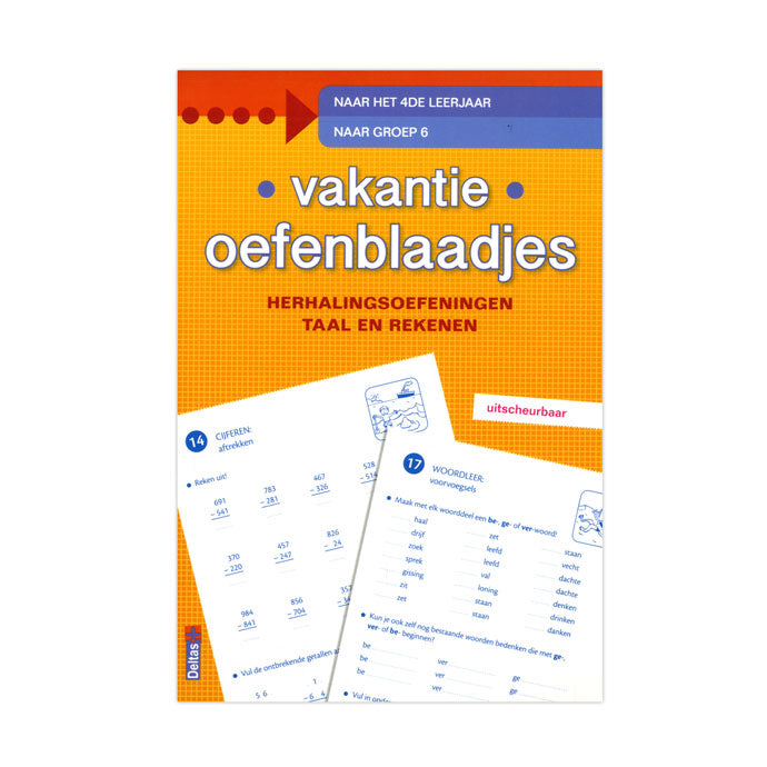 Load image into Gallery viewer, Deltas vakantie oefenblaadjes herhalingsoefeningen taal en rekenen
