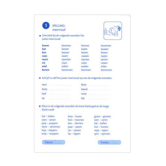 Deltas vakantie oefenblaadjes herhalingsoefeningen taal en rekenen