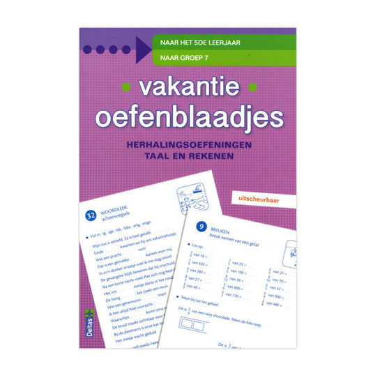 Deltas vakantie oefenblaadjes het 4de leerjaar