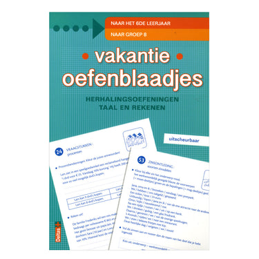Deltas vakantie oefenblaadjes naar groep 8