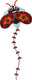 Kites ready 2 fly - pop-up nylon vlieger lieveheerstbeestje