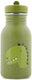 Trixie drinkfles - mr. dino - rvs waterfles voor kinderen - 350ml - lekvrije fles - groen