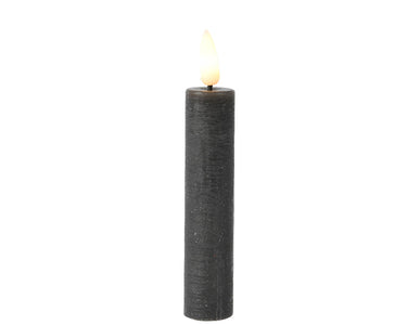 Lumineo led dinerkaarsen met flikkerende vlam grijs dia2x16cm was met 6 uur timer