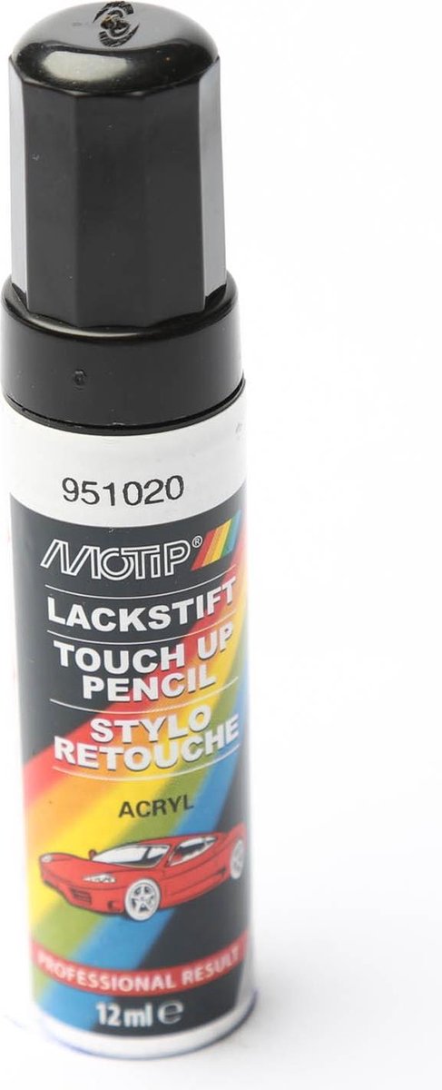 Load image into Gallery viewer, Motip 951020 - auto lakstift - zwart metallic - 12 ml
