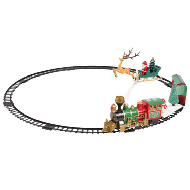 Decoris kersttrein 90x90cm op batterij met verlichting