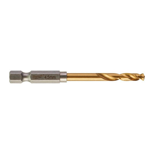 Milwaukee accessoires metaalboor shockwave hss-g ti. 4.5mm -1pc - 48894710
