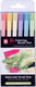 Sakura brushpen set pastel kleuren - creatieve stiften voor tekenen en kleuren.