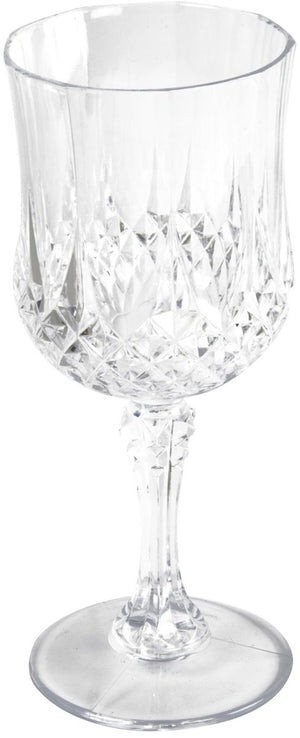 Alpina plastic wijnglazen set 6 stuks - kunststof wijn glazen 200ml - wijnglas met kristaleffect - plastic bekers - geschikt voor fris, rode en witte wijn - hand afwasbaar - transparant