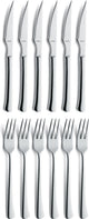Amefa chuletero - steakset - 12 delige set voor 6 personen - rvs - zilver - vaatwasserbestendig