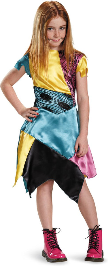 Disguise disney - nightmare before kerstmis, sally jurk classic, maat s (5 - 6 jaar), meisjes