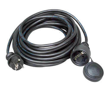 Kopp 1052502 - verlengsnoer rubber.3x1,5 10m zwart | 1 stuks