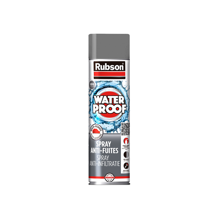 Load image into Gallery viewer, Rubson anti - infiltratie spray 300ml grijs | coating isolatie spray grijs | overschilderbaar repair coating spray | universele toepassing | vloeibaar rubber seal | rubber spray rubber coating.
