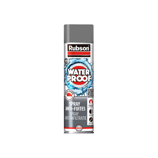 Rubson anti - infiltratie spray 300ml grijs | coating isolatie spray grijs | overschilderbaar repair coating spray | universele toepassing | vloeibaar rubber seal | rubber spray rubber coating.