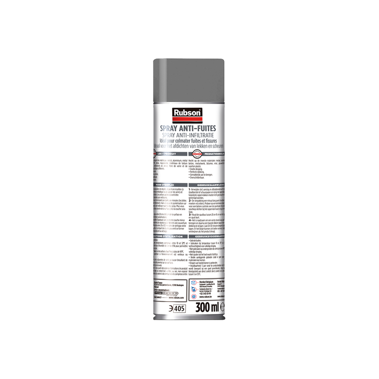 Load image into Gallery viewer, Rubson anti - infiltratie spray 300ml grijs | coating isolatie spray grijs | overschilderbaar repair coating spray | universele toepassing | vloeibaar rubber seal | rubber spray rubber coating.
