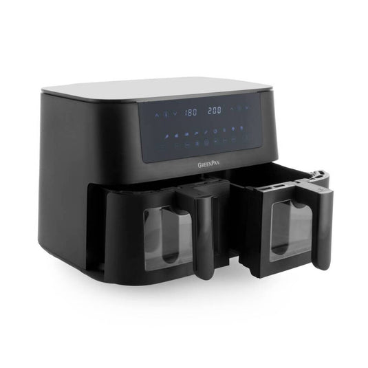 Greenpan bistro airfryer 2x4l 3000 watt zwart