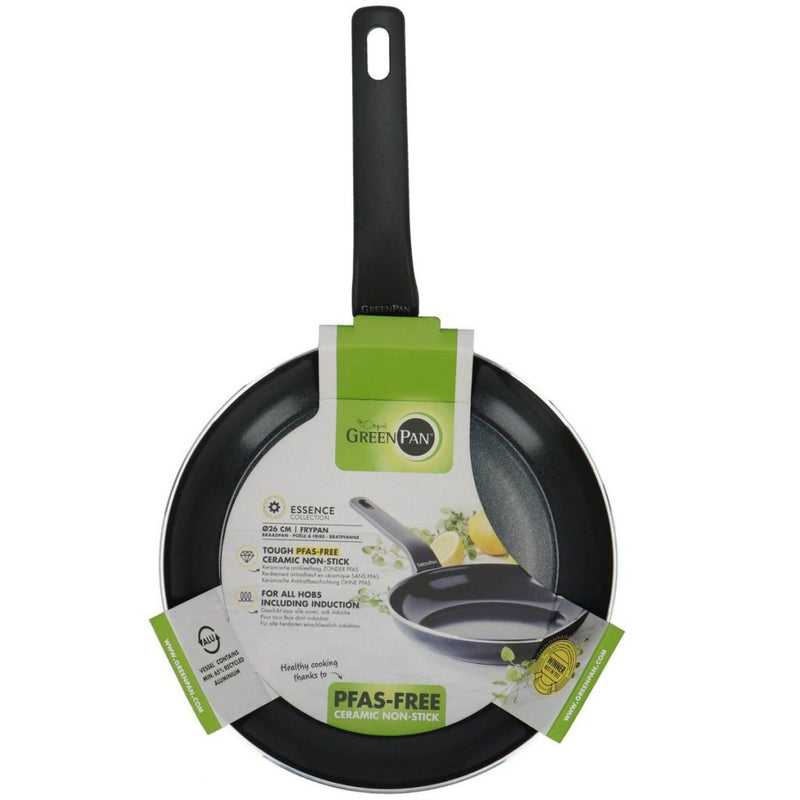 Load image into Gallery viewer, Greenpan essence koekenpan 26 cm zwart
