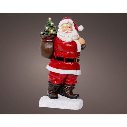 Lumineo beeld kerstman led 9x19,5x31,5cm