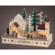 Lumineo kerstscene hout led 14x28x20cm warm wit