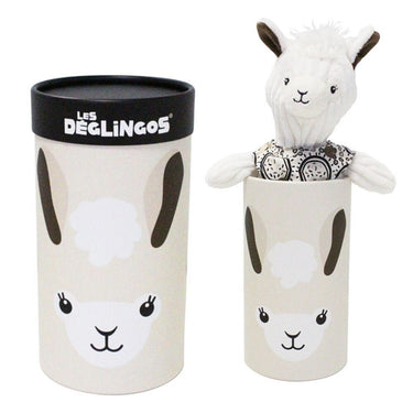Knuffel in koker, de jonge lama 33 cm