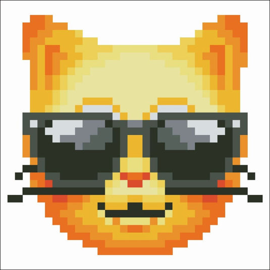 Diamond dotz diamond painting cool cat 10x10 cm