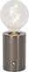 Lucide vivo - oplaadbare tafellamp - accu batterij - ø 8 cm - led dimbaar - e27 - 1x1w 2700k - mat zwart chroom