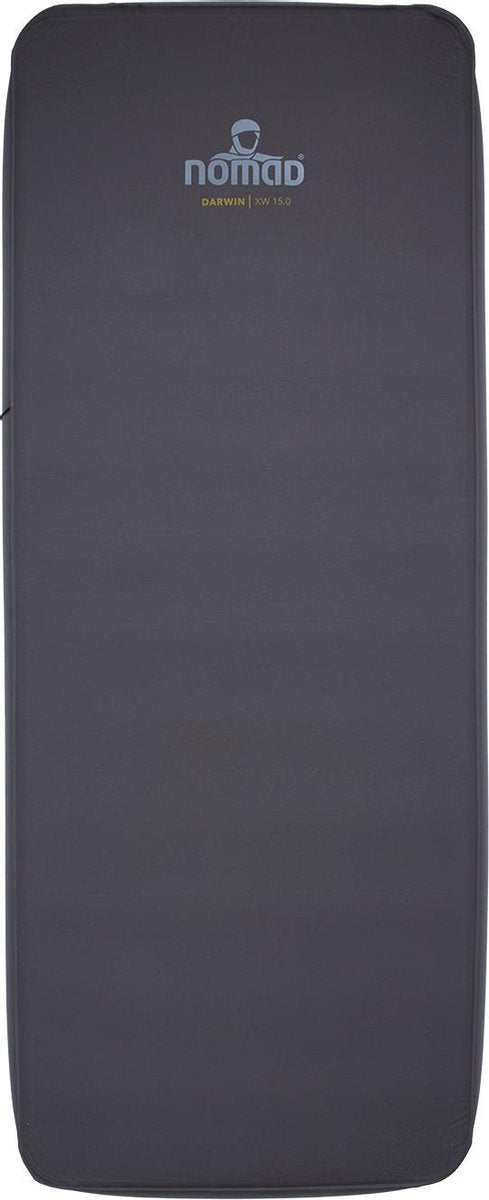 Nomad ® darwin xw 15.0 slaapmat zelfopblazend | 198 cm x 77 cm | donkergrijs | 15 cm dikte | lichaamsvormend | comfortabel kamperen