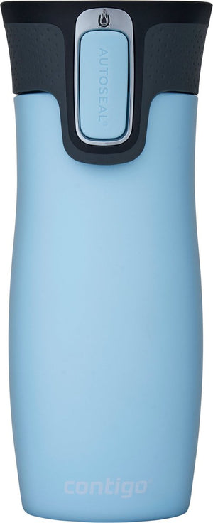 Contigo west loop autoseal thermosbeker, roestvrijstalen isoleerbeker, koffiebeker-to-go, bpa-vrij, lekvrije beker-to-go met easy-clean-deksel, houdt tot 5 uur warm, 470 ml | iced aqua