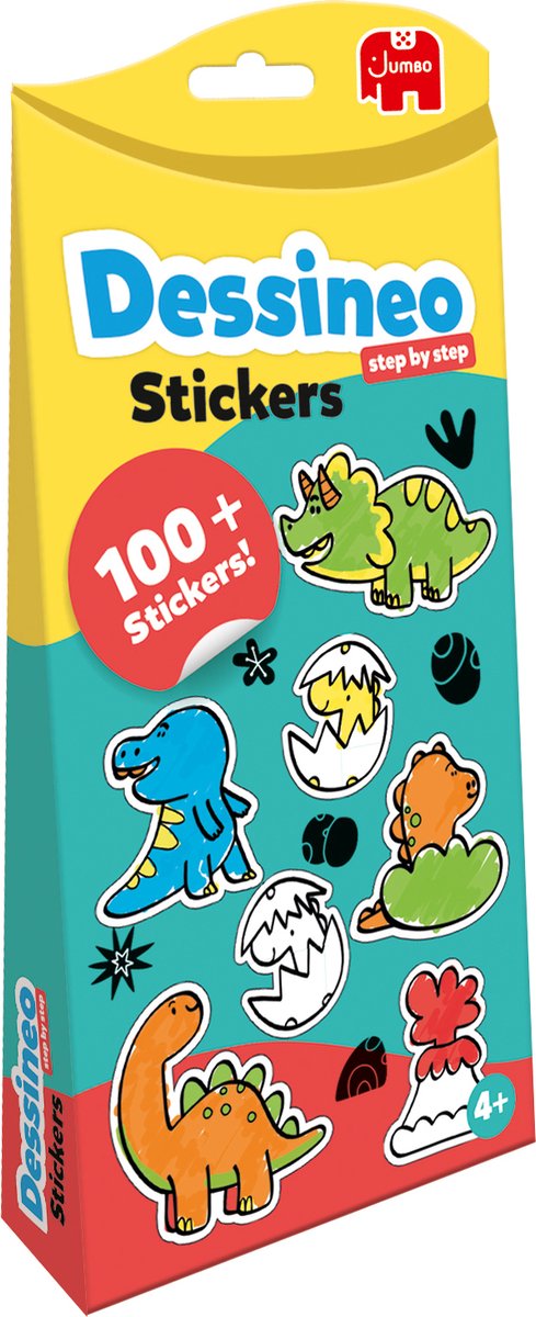 Jumbo dessineo stickers theme pack - dino's, 4y+